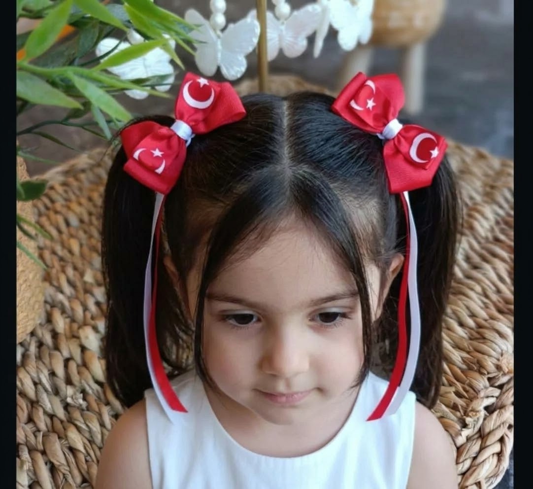 Türk bayraklı ikili kurdale toka
